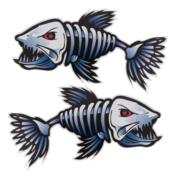 Pegatina De Vinilo Con Esqueleto De Pescado, Impermeable, 2. 0