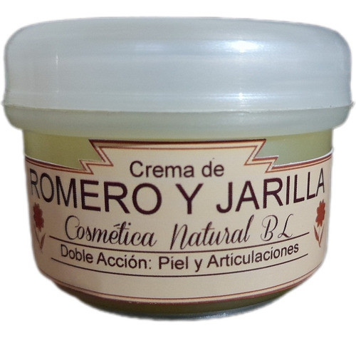 Crema Natural De Romero Y Jarilla. Cosmética Natural B.l. 0