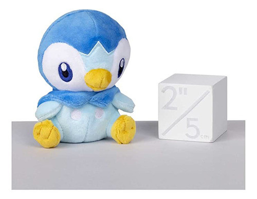 Pokémon Center: Piplup Sitting Cuties Peluche 4 ¾ Pulgada. 1