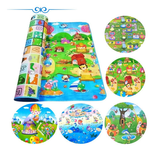 Kit Carpa De Casita Infantil + Alfombra Didactica 100x180 Cm 1