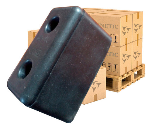 10 Tope Seguridad 80x40 Goma Caucho Máquina Gimnasio Genetic 0