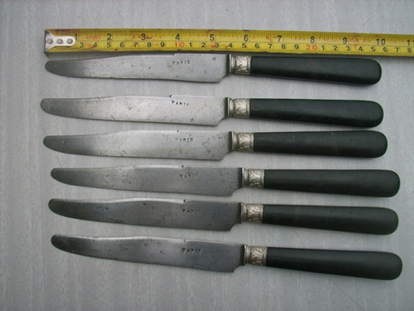 6 Antiguos Cuchillos Paris Hojas Al Carbono De 13,5 Cm 1