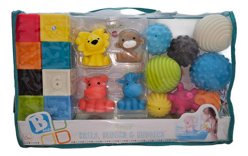 Bolas, Bloques Y Amigos Sensoriales Infantino Bkids 20piezas 1