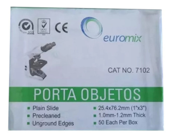 Portaobjetos Vidrio. Caja X 50 Unidades. Borde Natural 0
