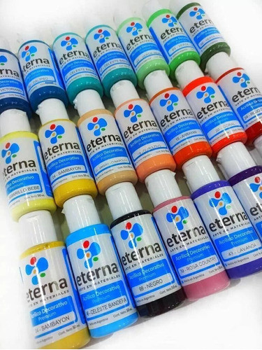 Acrilico Decorativo Eterna X 10 Potes De 50ml A Eleccion 0