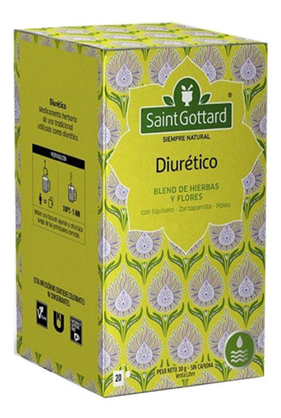 Pack X 6 Tisana Diuretico Saint Gottard X20 Saquitos 0