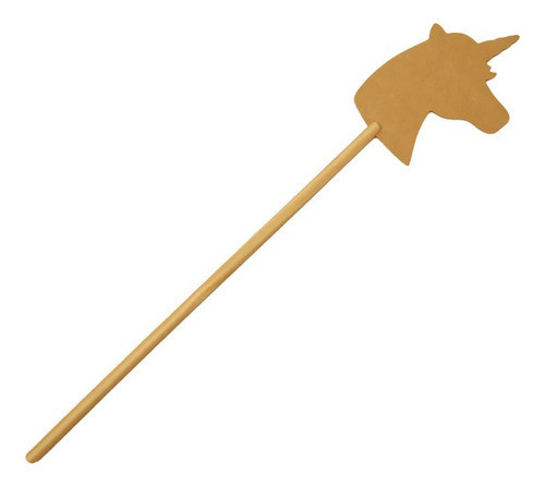 Unicornio Con Palo Para Montar Jugar Caballo Juguete Mdf 0