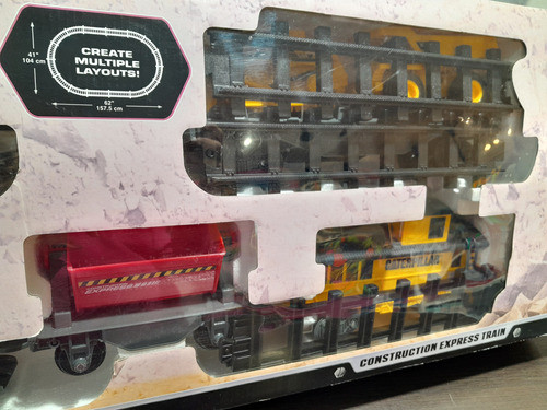 Tren Cat Construcción Express Motorizado Con Luz 1