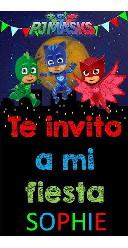 Video Tarjeta Invitación Digital Virtual - Heroes En Pijama 0