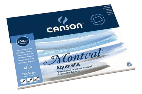 Block Canson Montval 24 X 32 Cm 300 Gr 12 Hjs 0