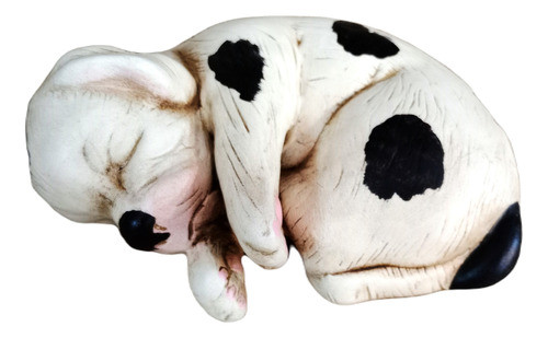 Perro Durmiendo Grande Cerámica 15 X 20 Cm 0