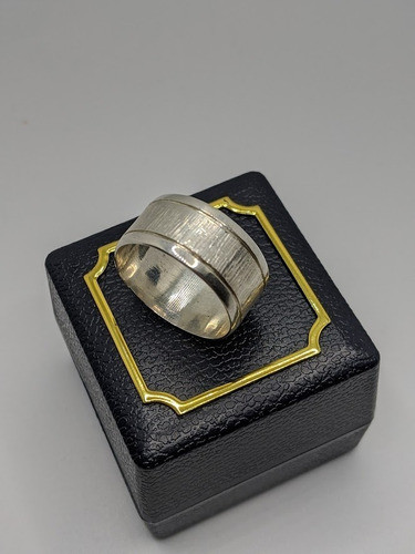 Anillo Esclavo Plata Con Bordes En Plata 1 Centimetro Ancho 1