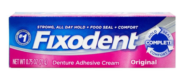 Fixodent Original Adhesivo Para Prótesis Dental Dientes 21gr 0