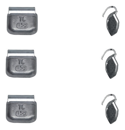 Contrapeso Plomo 15 Gramos Con Clip Universal - 50 Unidades 0