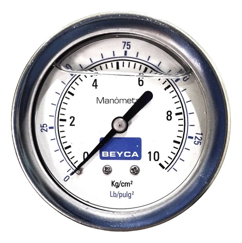 Manómetro Beyca Mm2-45 Rango 0-10 Kg/cm2 C/glicerina (63mm) 0