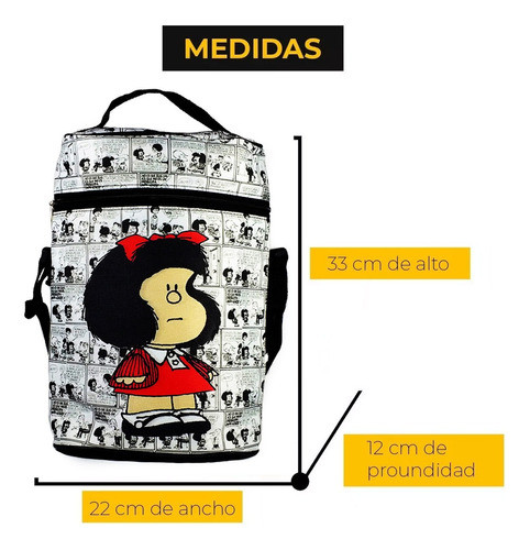 Bolso Matero Térmico Equipo De Mate Mafalda 1