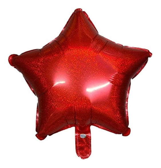 2 Globos Estrella Glitter Color Rojo 18 Pulgadas 0
