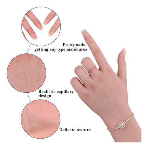 Maniquí De Mano Femenina Realista Tamaño Natural Color Trigo 1