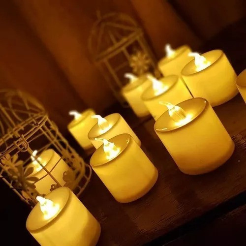 Velon Velita Led Derretida Llama Movimiento Simil Fuego 0