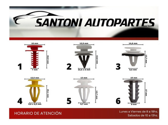 Traba Grampa Clips De Tapizado De Panel De Puerta X5 1