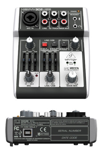Mixer 5 Entradas Analogicas  Behringer Xenyx 302usb 0