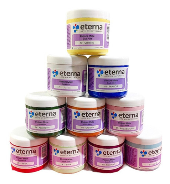Pintura De Tiza Chalk Paint Eterna 200 Ml Colores Varios 0