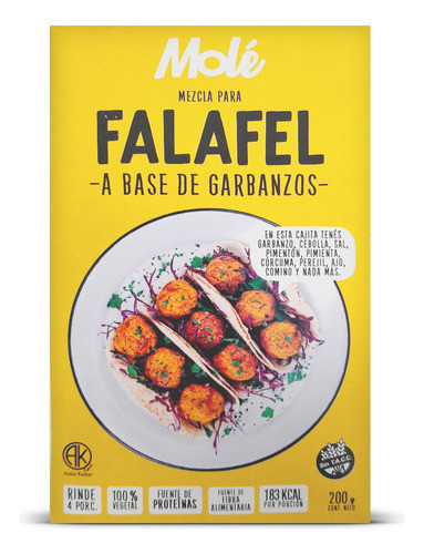 Mezcla Falafel Mole Base De Garbanzos Sin Tacc 200g Pack X2 1
