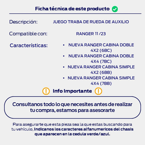 Malacate Rueda Auxilio Original Ford Ranger 2020 1