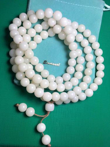 Japa Mala Semilla Natural Blanco 108 Cuentas 1