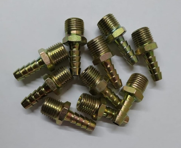 Oferta 10 Conectores Niples Rosca Macho 1/4 A Manguera 13mm 1