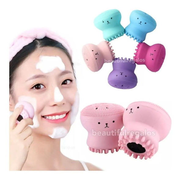 Limpiador Facial X3 Exfoliante Cepillo Silicona Masajeador 0