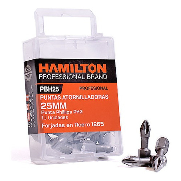 Puntas Atornilladoras 25mm En Blister Hamilton Pbh25 0