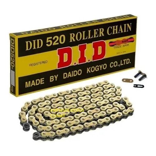 Cadena Did Japon 520 Dorada Sin Oring Yamaha Raptor 250 350 0