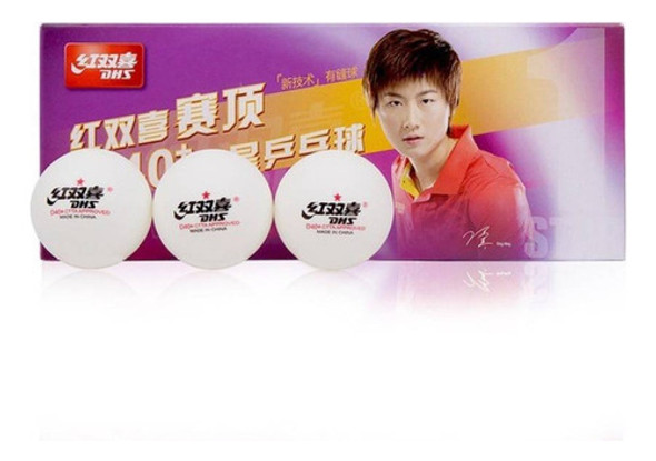 Tênis De Mesa Bola Plástico Abs Dhs D40+ 1 Estrela 100 Unid 1
