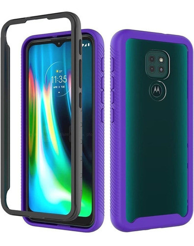 Funda A Prueba De Golpes Moto G9 Play / E7 Plus Purpura 0
