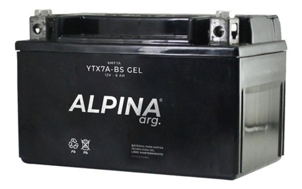 Bateria Alpina Ytx7a-bs Gel Libre De Mantenimiento - Sti 1