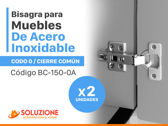 Bisagra 35mm Codo 0 Acero Inoxidable Premium X 2 Unidades 1 Bisagra 35mm Codo 0 Acero Inoxidable Premium X 2 Unidades 1