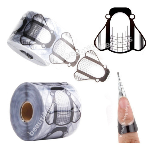 300 Moldes Transparente Pvc Uñas Esculpidas Gel Acrílicas 1
