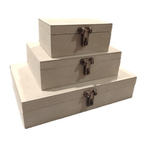 2 Cajas Maletín Fibrofácil  10 X 15 X 7 Cm 0