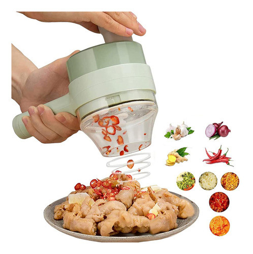 Cortador Triturador Inalambrico De Frutas Y Verduras Pv-01 0