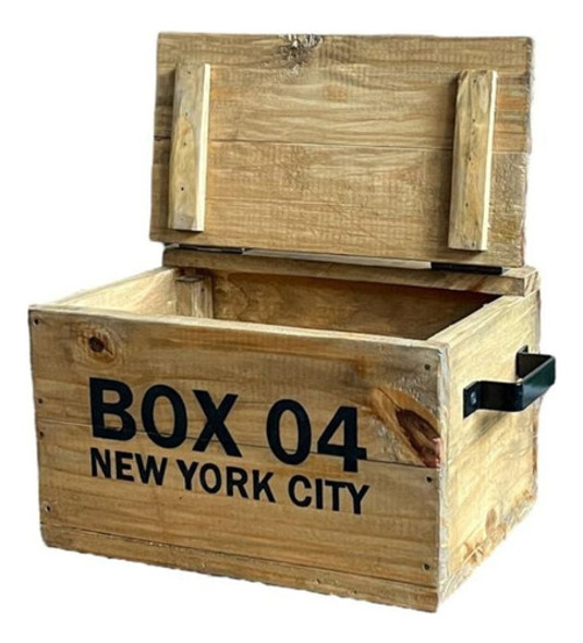 Cajón De Madera Con Tapa  Box 05 0