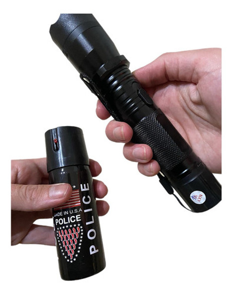 Combo Defensa Personal + Linterna Protección Antirrobo 0