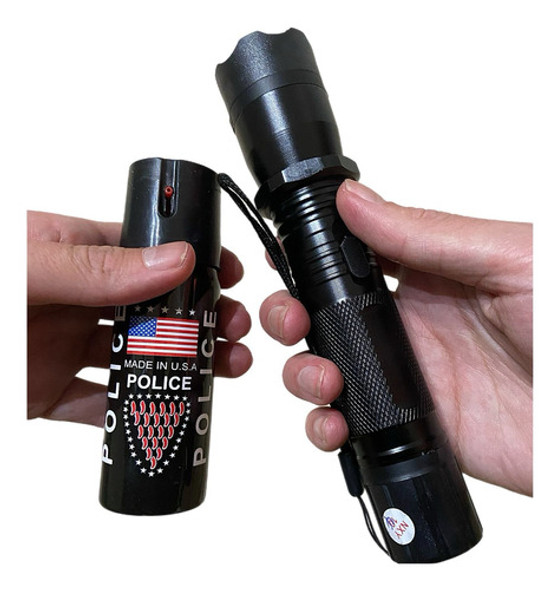 Combo Defensa Personal + Linterna Protección Antirrobo 0