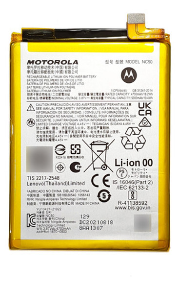 Bateria Moto G41 Xt2167 G32 Xt2235 Motorola Nc50 Original 0