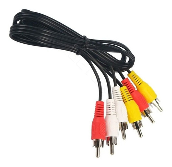 Pack X 3 Cable 3 Rca A 3 Rca Macho 1.5 Metros Audio Y Video 1