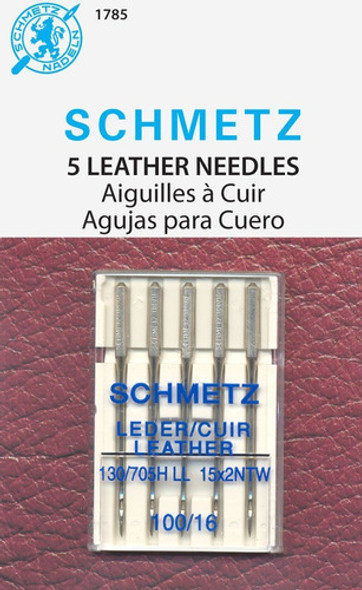 5 Agujas Schmetz Cuero Size 16/100 0