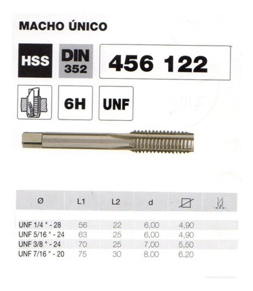 Macho Roscar Profesional Metrico Mf  Ø10mm X P1.25 - Español 1