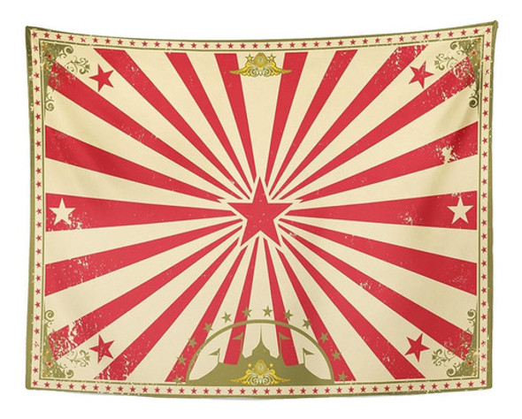 Emvency Tapestry Carnival Circus Vintage Para Su Tamaño Scre 0