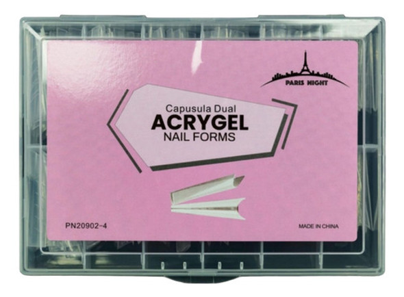 Capsula Dual Trapezoide Acrygel Paris Night 120u En Caja 0 Capsula Dual Trapezoide Acrygel Paris Night 120u En Caja 0