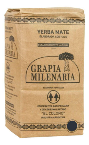 Yerba Mate Grapia Milenaria 10 X 1 Kg - Elaborada Con Palo 0